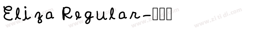 Eliza Regular字体转换